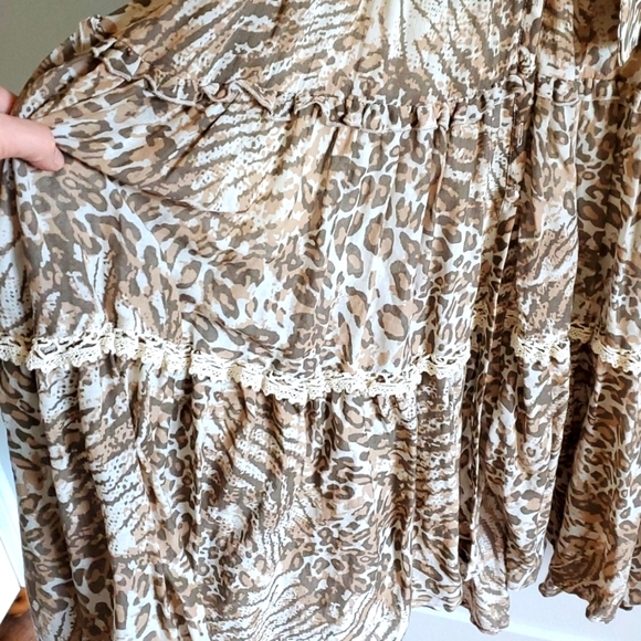 NWT Spell and the Gypsy Leopard Ada  Print Boho maxi dress size small - Picture 12 of 12